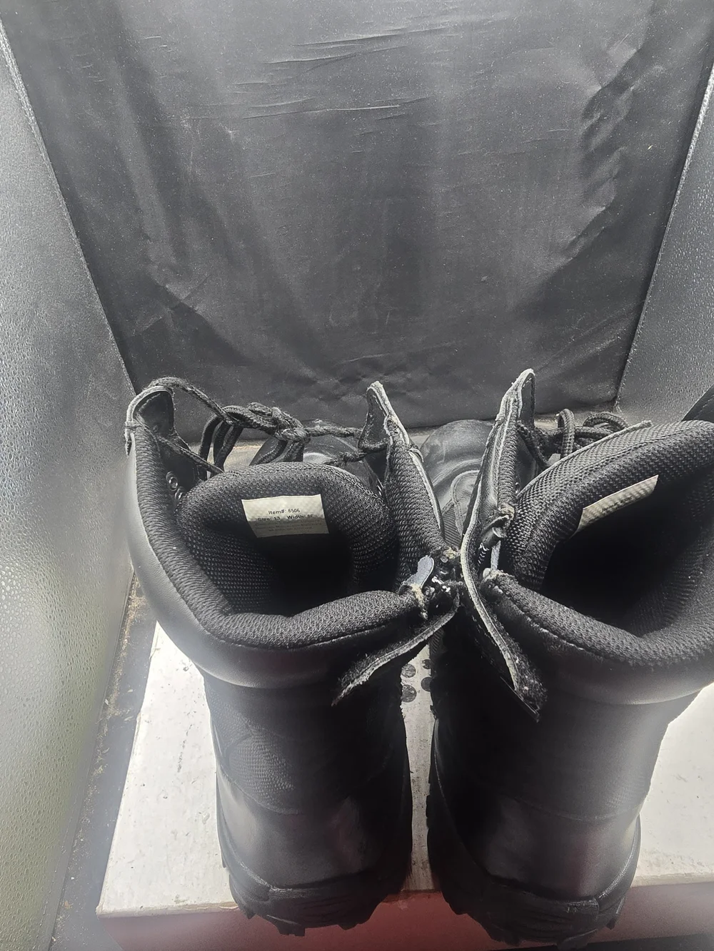 Men's Black Tactical Lace-Up Combat Boots
